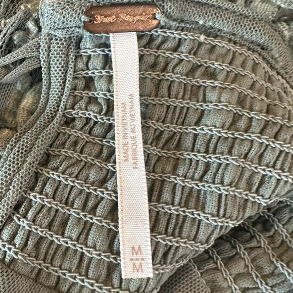 Free People Ethereal Dainty Romantic Lucinda Lace Midi Dress Lilypad Jade Medium - Picture 12 of 13